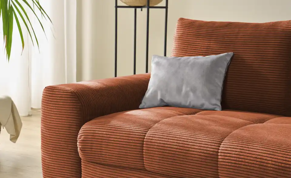 bobb Ecksofa Soumia in kuscheligem Cordstoff, Detailansicht