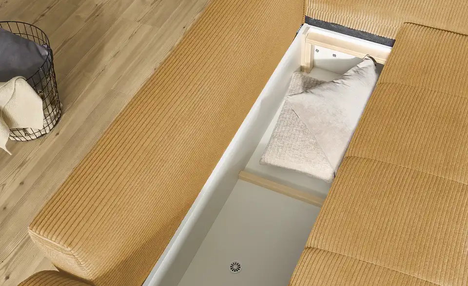 bobb Ecksofa Soumia in kuscheligem Cordstoff, Detailansicht