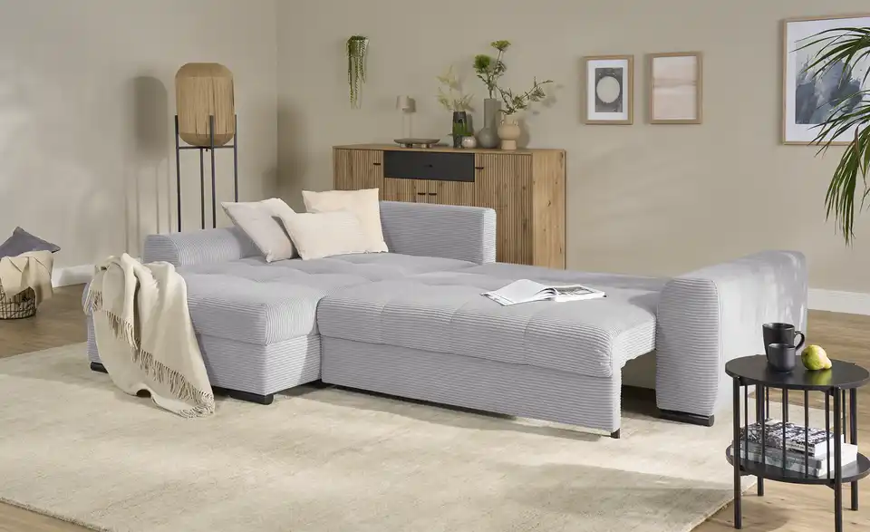 bobb Ecksofa Soumia in kuscheligem Cordstoff, Funktionsansicht