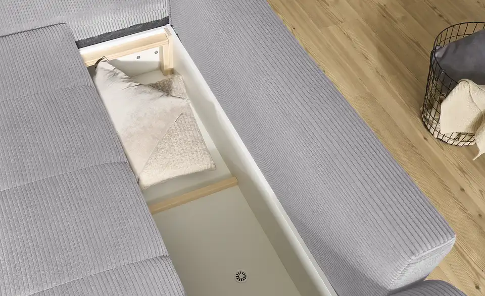bobb Ecksofa Soumia in kuscheligem Cordstoff, Detailansicht
