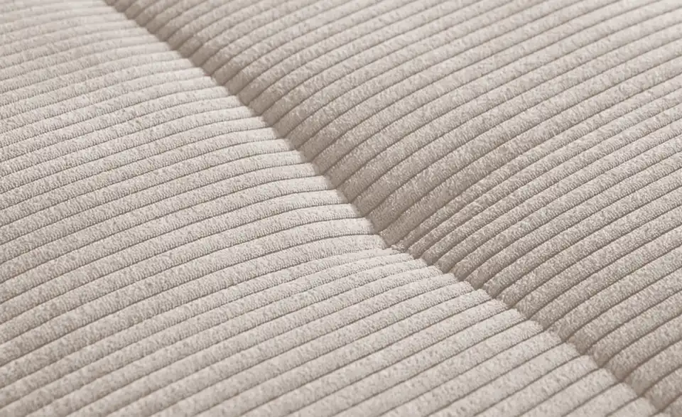bobb Ecksofa Soumia in kuscheligem Cordstoff, Naht