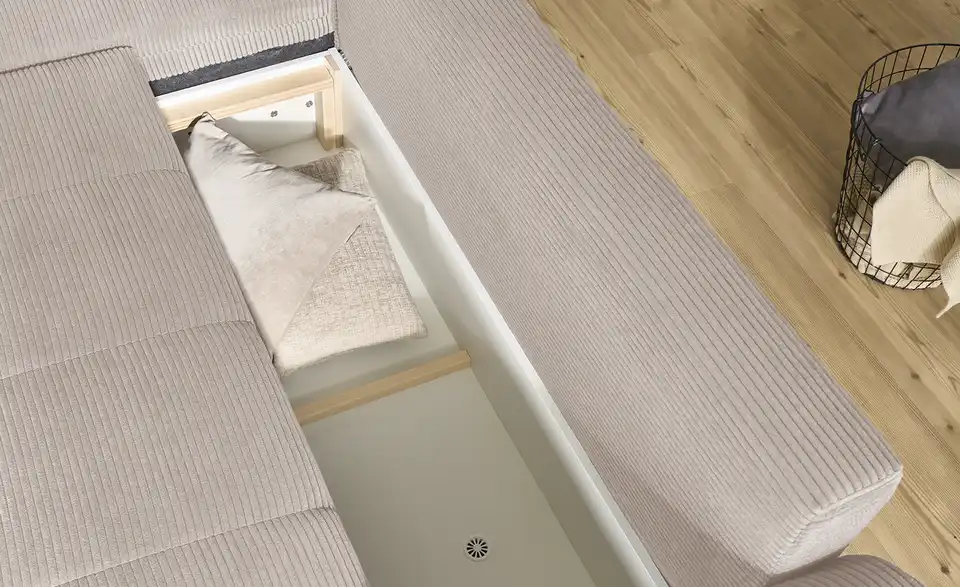 bobb Ecksofa Soumia in kuscheligem Cordstoff, Detailansicht