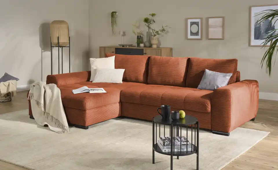 bobb Ecksofa Soumia in kuscheligem Cordstoff, Perspektive
