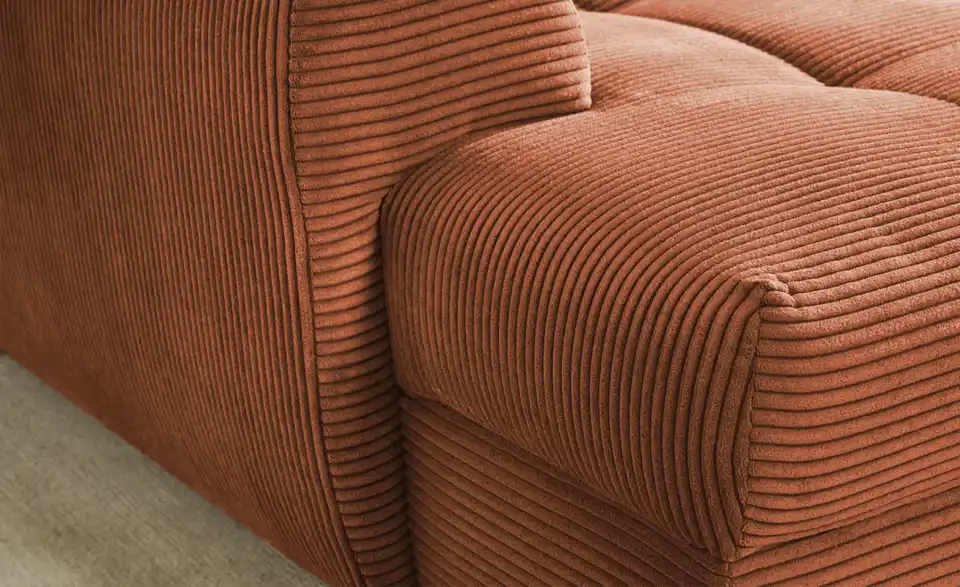 bobb Ecksofa Soumia in kuscheligem Cordstoff, Detailansicht