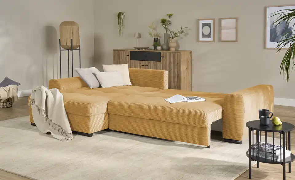 bobb Ecksofa Soumia in kuscheligem Cordstoff, Funktionsansicht
