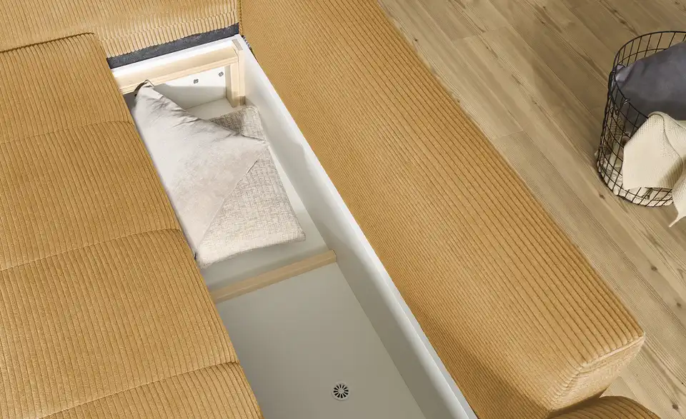 bobb Ecksofa Soumia in kuscheligem Cordstoff, Detailansicht