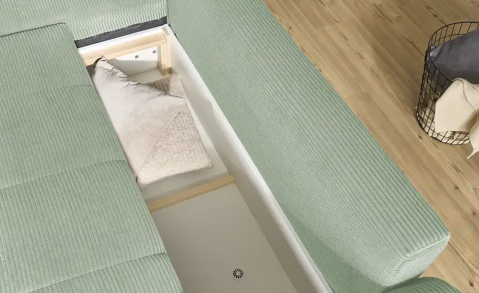 bobb Ecksofa Soumia in kuscheligem Cordstoff, Detailansicht