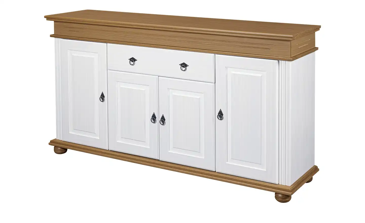 Sideboard aus Massivholz FEHMARN Eiche, Weiß - Sideboard aus Massivholz FEHMARN Eiche, Weiß