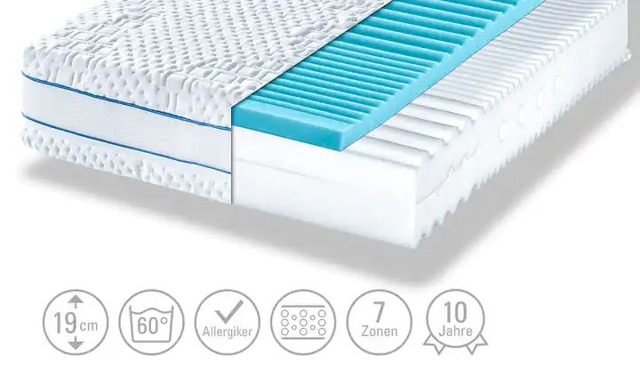 Möve Kaltschaum - Matratze Aqua Med KS | 90 cm, 200 cm