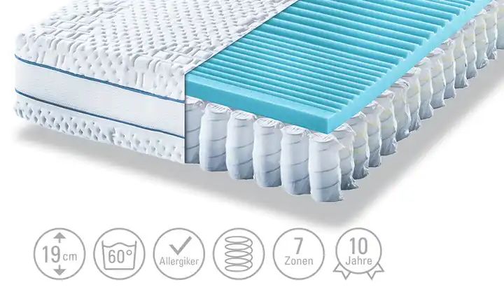 Möve Tonnentaschenfederkern-Matratze Aqua Med T | 180 cm, 190 cm