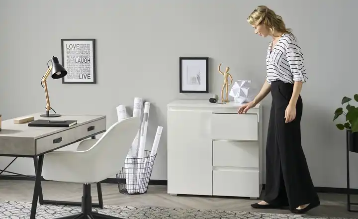 Kommode BEN in Weiß – moderner Stauraum