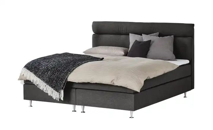 Boxspringbett Fero Anthrazit, 140x200 cm Höffner