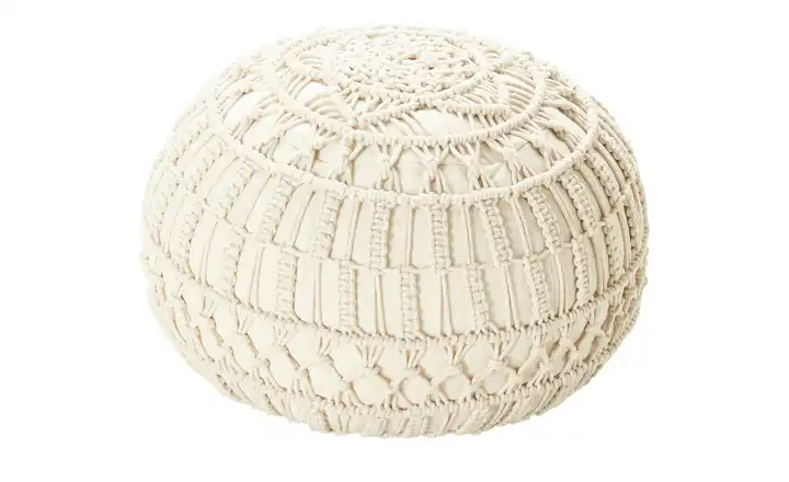 HOME STORYPouf Macrameoptik