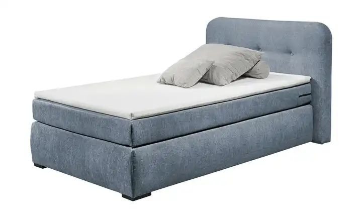 uno Boxspringbett mit Bettkasten Paula Denim (Blau