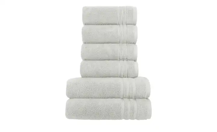 Handtuch-Set Hellgrau, 6-teilig Soft Cotton