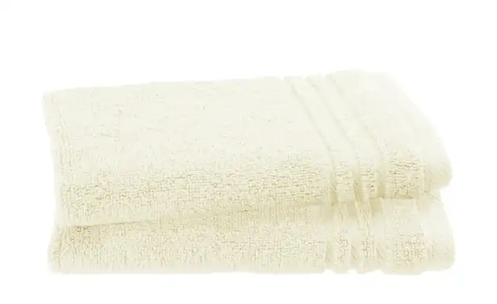 Gästetuch (30 x 50cm), 2er-Set Creme Soft Cotton