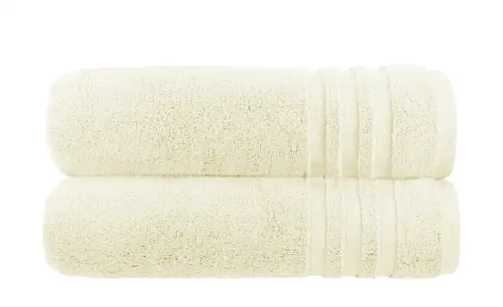 Badetuch (100 x 150cm), 2er-Set Creme Soft Cotton