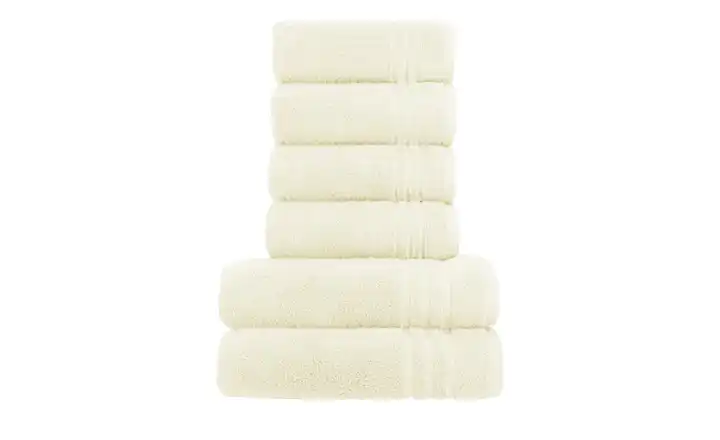 Handtuch-Set Creme, 6-teilig Soft Cotton