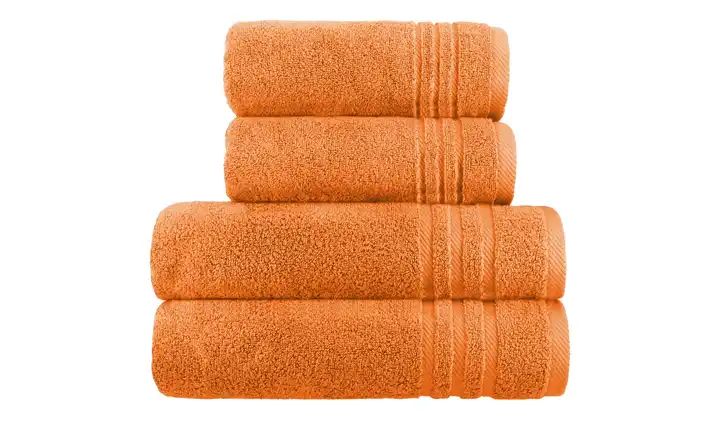 Handtuch-Set Orange, 4-teilig Soft Cotton | Höffner