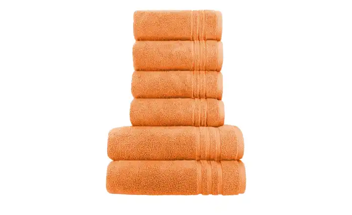 Handtuch-Set Orange, 6-teilig Soft Cotton