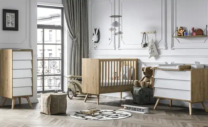 Babyzimmer, 4-teilig Vintage Baby