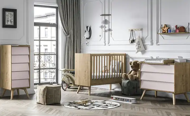 Babyzimmer, 4-teilig Vintage Baby