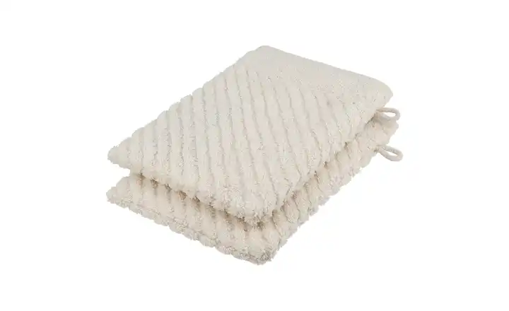 Waschhandschuh (16 x 21cm), 2er-Set Creme 4006