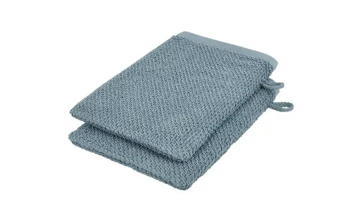 Waschhandschuh (16 x 21cm), 2er-Set Blau (Reseda) 4077