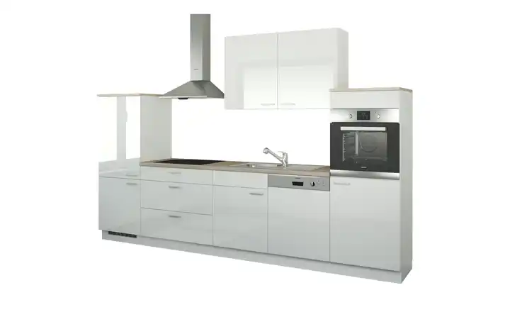 Küchenzeile ohne Elektrogeräte Neuss Weiß, Ausführung links