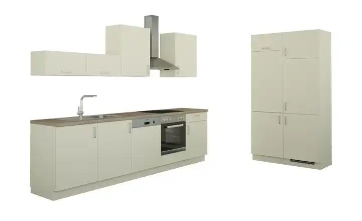 Küchenzeile ohne Elektrogeräte Fürth | Magnolia (Creme), Ausführung rechts