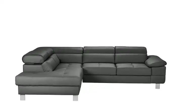 switch Ecksofa aus Kunstleder Costa | Anthrazit, links