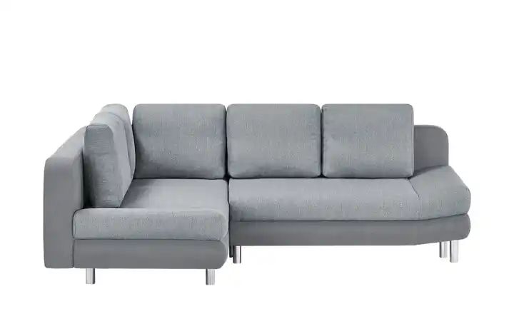 smart Ecksofa grau/hellgrau - Flachgewebe/Webstoff Mila ...