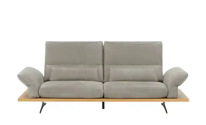 W.SCHILLIG Leder Sofa Imperia Stahlgrau, 240 cm