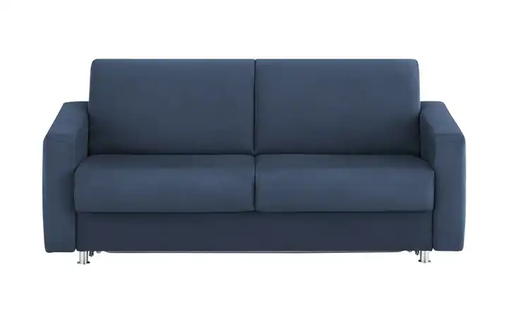 Mikrofaser-Schlafsofa München in Dunkelblau