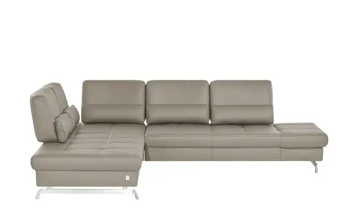 JOOP! Ecksofa Leder Loft 8108 Rauch (Grau), links