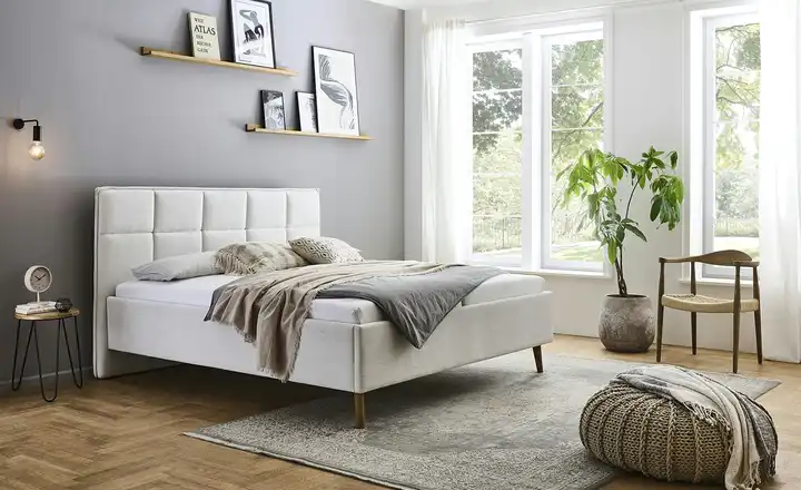 Beige Polsterbettgestell Paulo