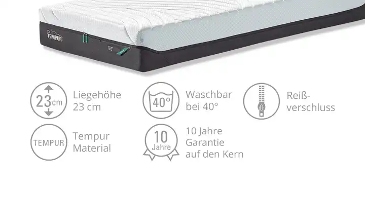 TEMPURViscoschaummatratze Medium Pro CoolQuilt