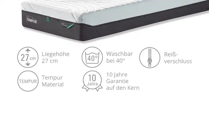 TEMPURViscoschaummatratze Medium Pro Plus CoolQuilt