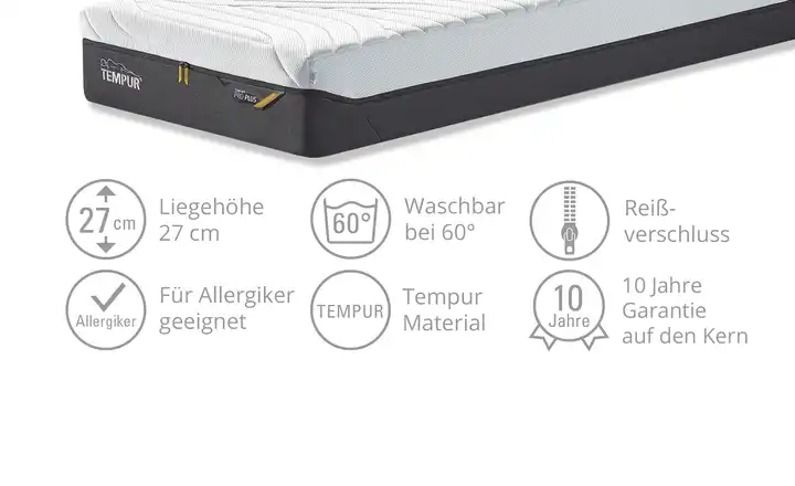 TEMPURViscoschaummatratze Medium Firm Pro Plus CoolQuilt