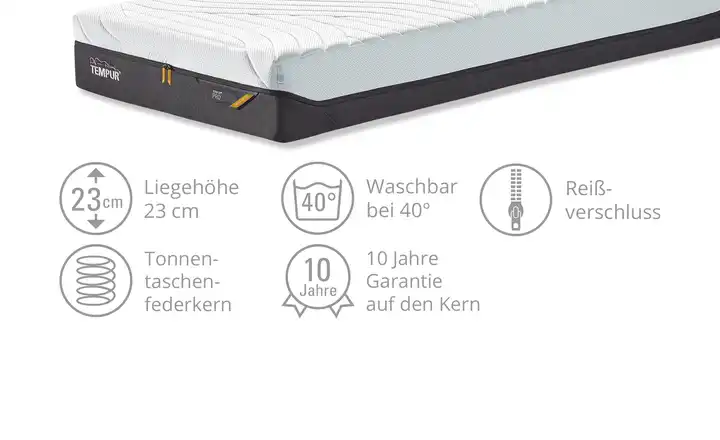 TEMPURViscoschaummatratze Medium Firm Hybrid Pro CoolQuilt