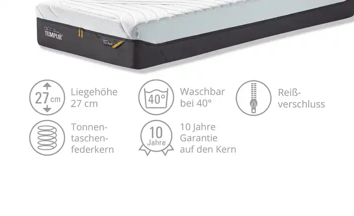 TEMPURViscoschaummatratze Medium Firm Pro Plus Hybrid CoolQuilt