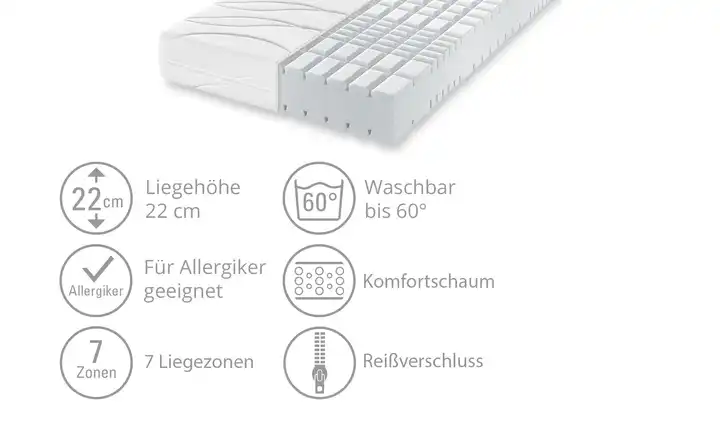 Komfortschaummatratze Cubus KS