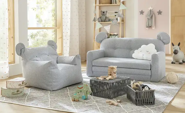 Kinderschlafsofa mit Ohren Puschel