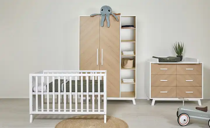 Kinderbett Venice Fishbone White