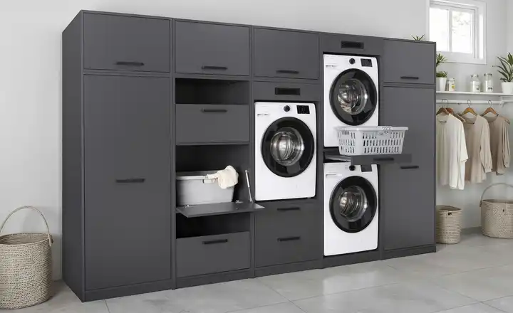 Lifestyle Waschmaschinenschrank in Anthrazit