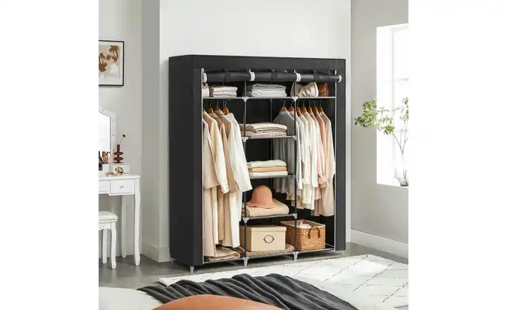 Stoffschrank Schwarz