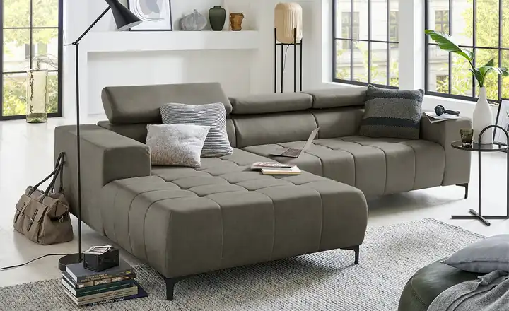 switchEcksofa aus Mikrofaser Caro