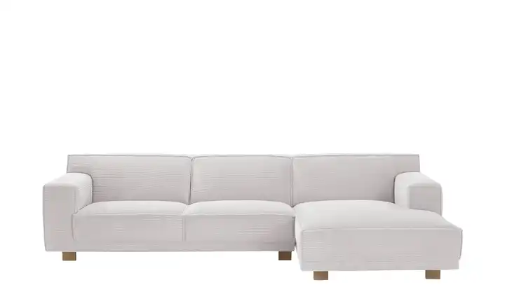 SOHOEcksofa Cord Weiß Trenisha