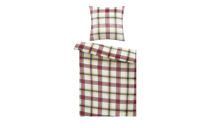 leveloneFlanell-Fleece Bettwäsche Cozy Check