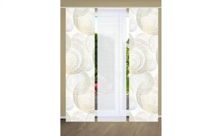 Schiebegardinen Mit Klettband Flächenvorhang 3er Pack Gestreift 60x260cm Schiebegardine Vorhang Inkl. Zubehör Gardinen Für Schienensystem